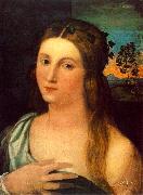 Palma Vecchio, Portrait of a Young Woman ag